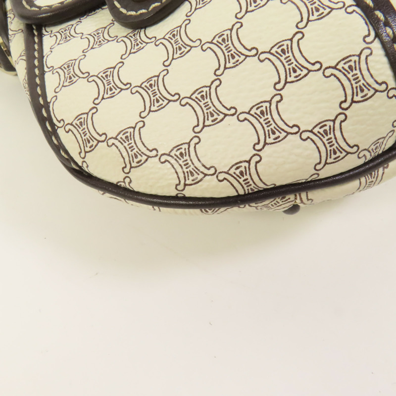 CELINE 塗層帆布Shoulder Bag金扣肩背袋-11