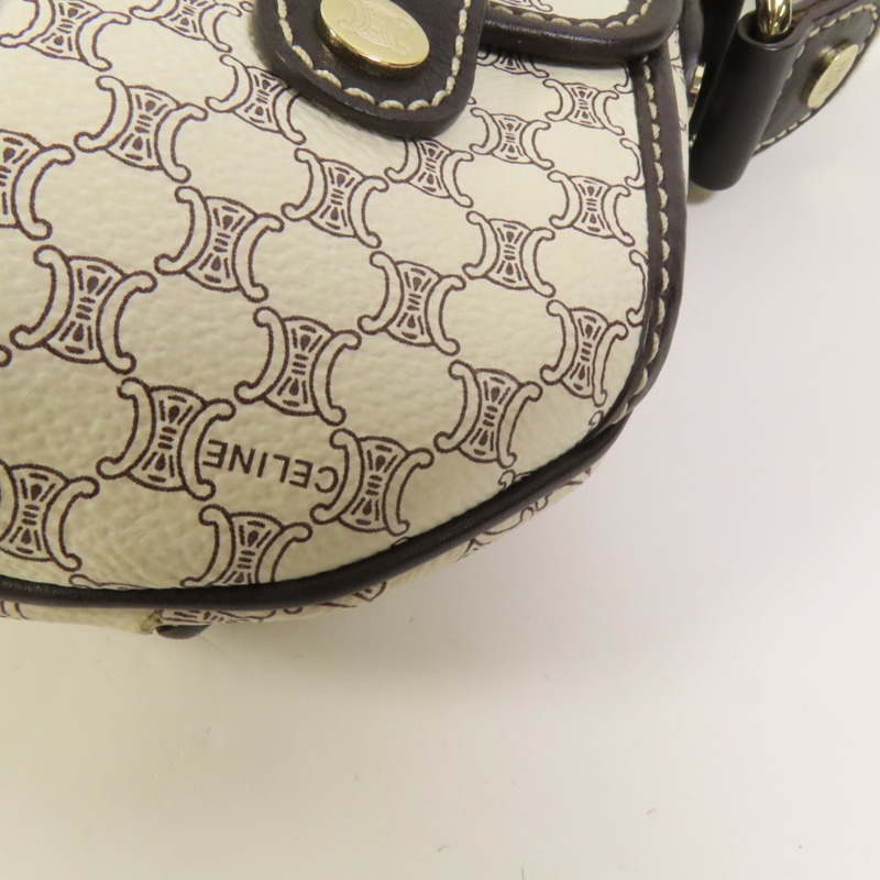 CELINE 塗層帆布Shoulder Bag金扣肩背袋-12