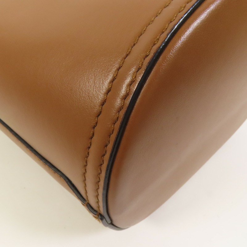 PRADA 牛皮皮革Bucket Bag銀扣手挽肩背兩用袋-15