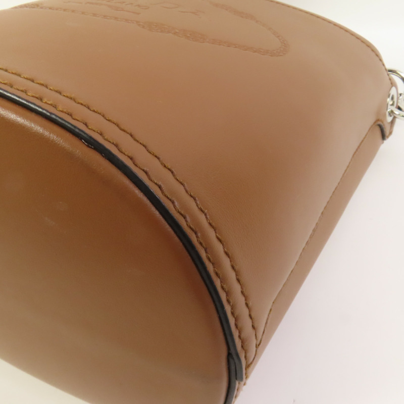 PRADA 牛皮皮革Bucket Bag銀扣手挽肩背兩用袋-17