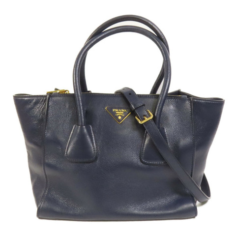 PRADA 牛皮皮革2way Shoulder Bag金扣手挽肩背兩用袋
