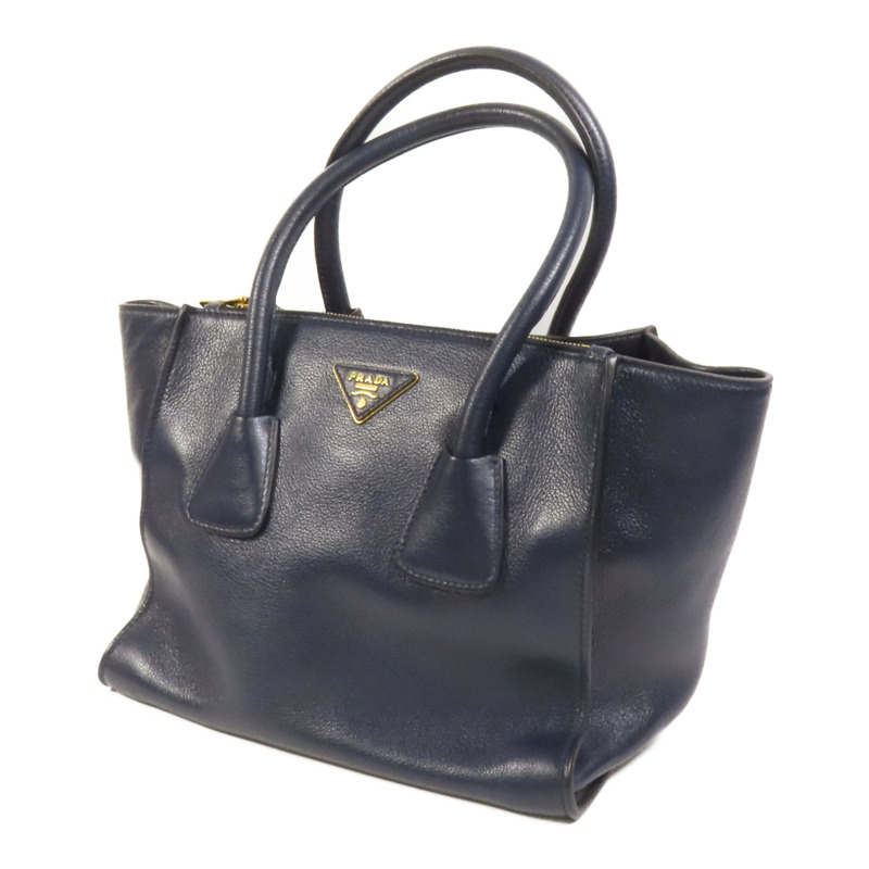 PRADA 牛皮皮革2way Shoulder Bag金扣手挽肩背兩用袋-2