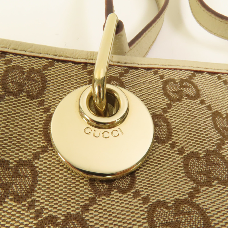 GUCCI 帆布1996 Shoulder Bag金扣肩背袋-6