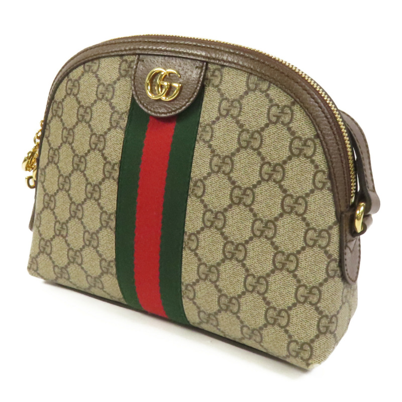 GUCCI 塗層帆布Shoulder Bag金扣肩背袋-2