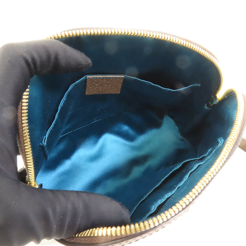 GUCCI 塗層帆布Shoulder Bag金扣肩背袋-5