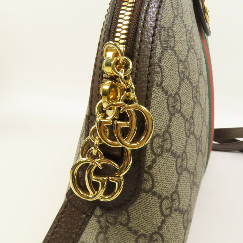 GUCCI 塗層帆布Shoulder Bag金扣肩背袋-7