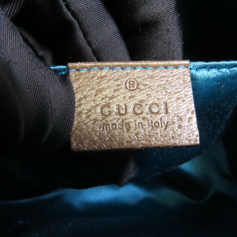 GUCCI 塗層帆布Shoulder Bag金扣肩背袋-8