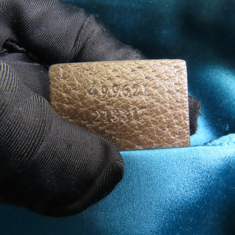 GUCCI 塗層帆布Shoulder Bag金扣肩背袋-9