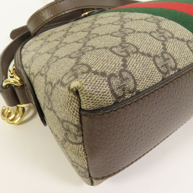 GUCCI 塗層帆布Shoulder Bag金扣肩背袋-11