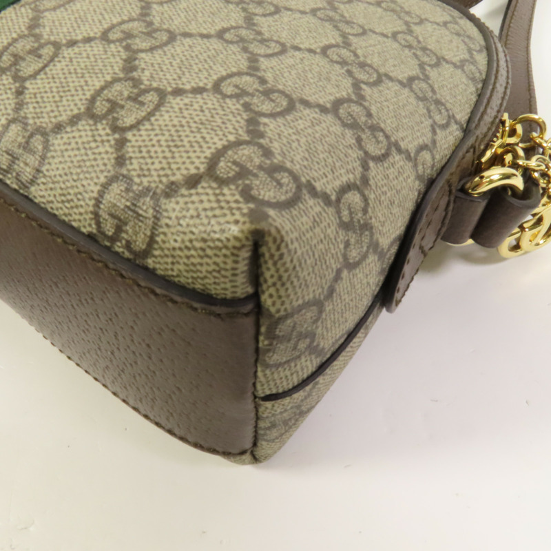 GUCCI 塗層帆布Shoulder Bag金扣肩背袋-12