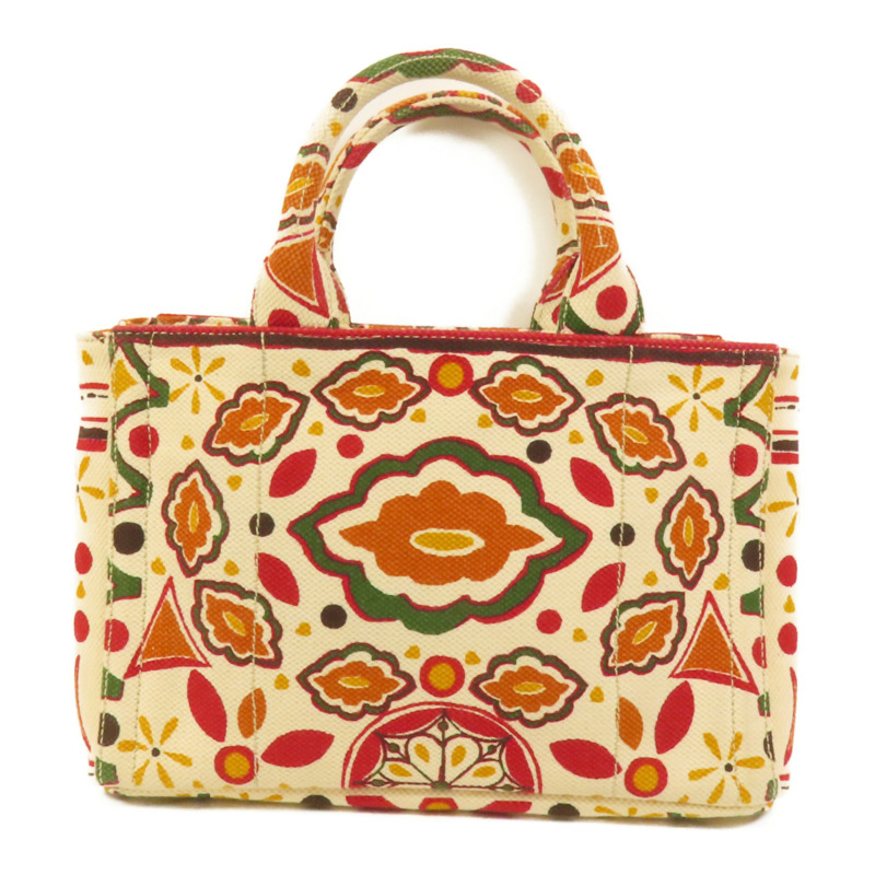PRADA 帆布Canapa Joy金扣手挽肩背兩用袋-1