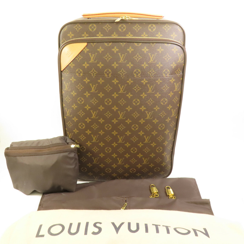 LOUIS VUITTON Monogram Pegase 55金扣行李箱-13