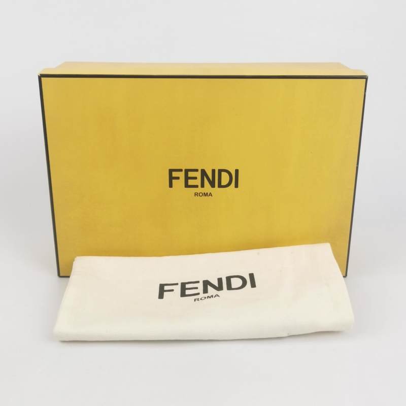 Fendi Sunshine迷你牛皮拼色毛絨字母Logo斜挎包-8