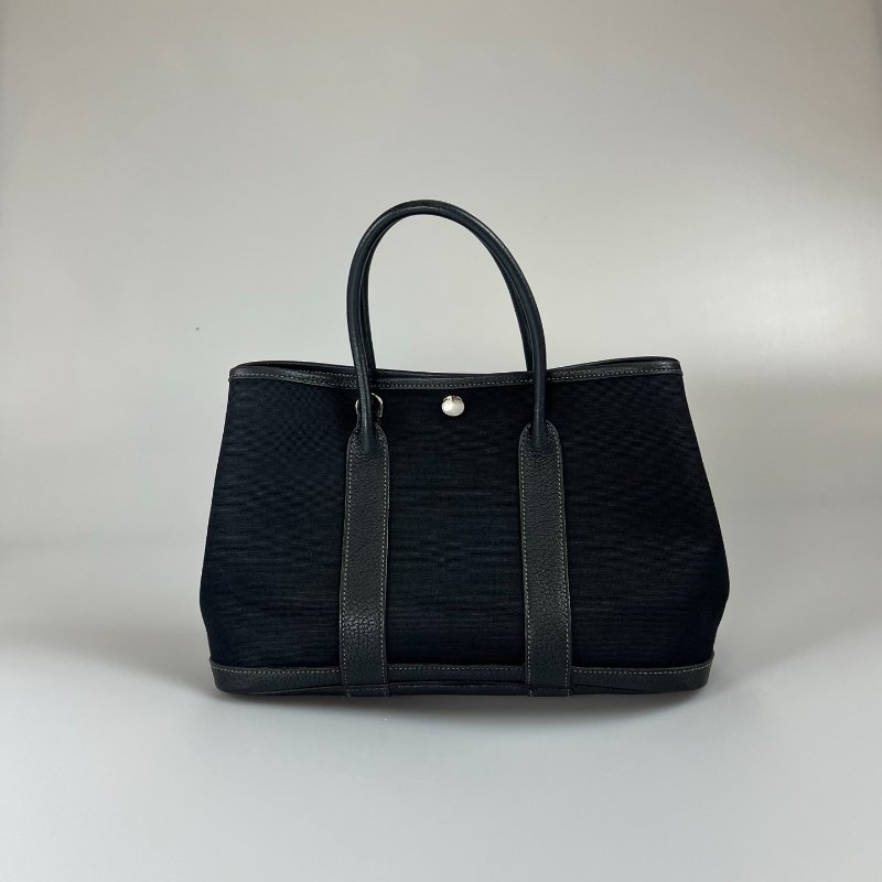 HERMES □I刻 黑帆布GP30手提包-1
