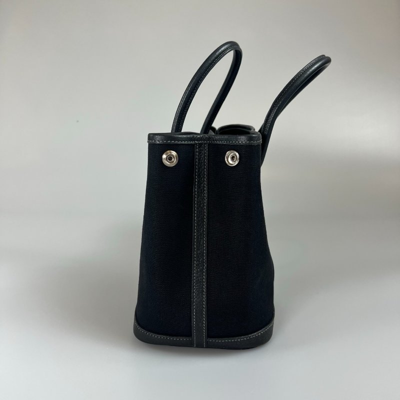 HERMES □I刻 黑帆布GP30手提包-4