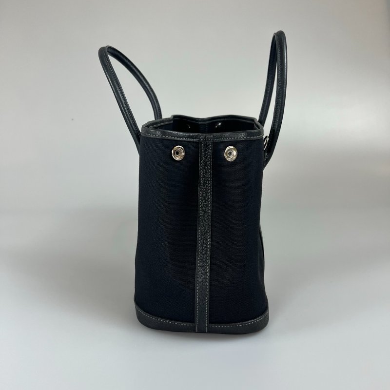 HERMES □I刻 黑帆布GP30手提包-5