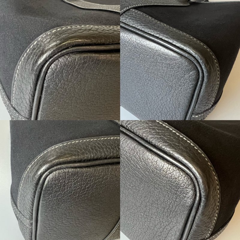 HERMES □I刻 黑帆布GP30手提包-13