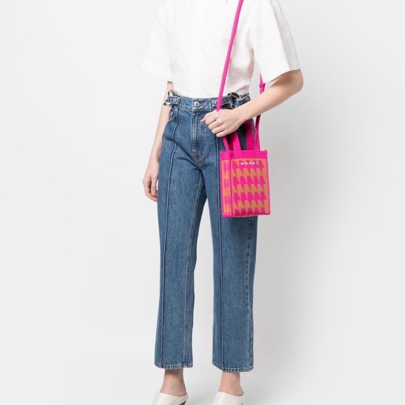 Marni 女士 小號徽標單肩包均碼碼小號、21cm*6cm*13.5cm-2