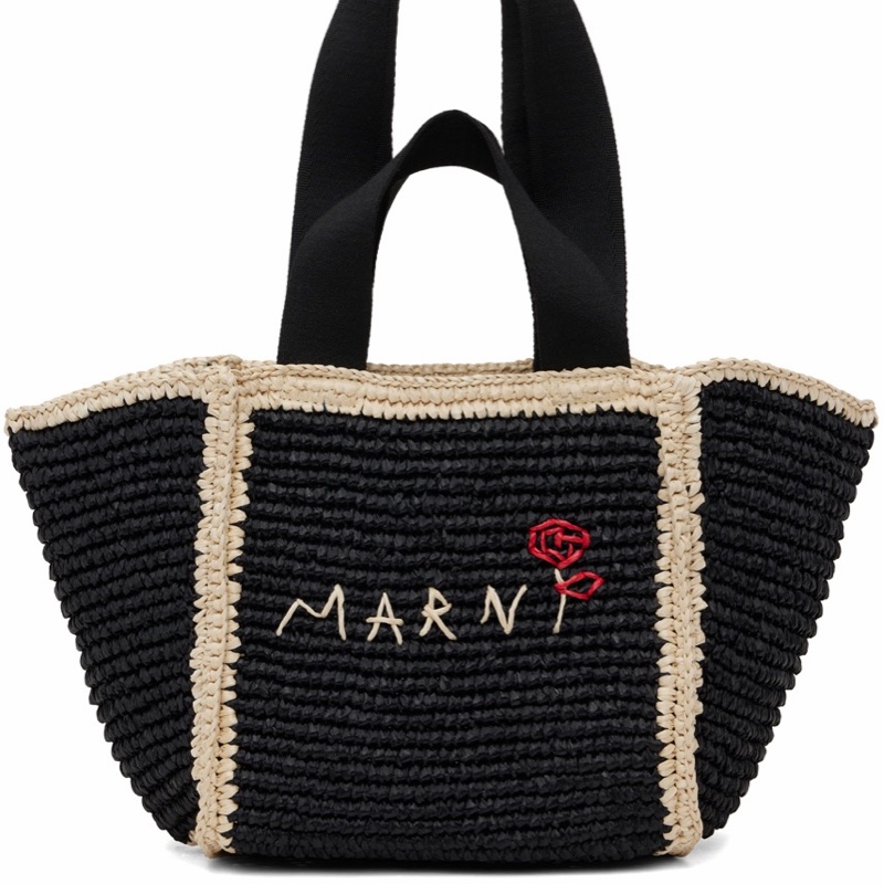 Marni 女士 小號Sillo編織手提包均碼碼小號、22cm*13cm*22cm-4