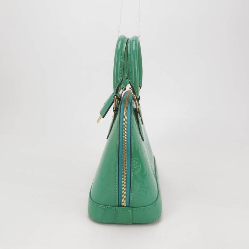 Louis Vuitton(LV)AlmaBB漆皮壓紋貝殼包斜挎包-2