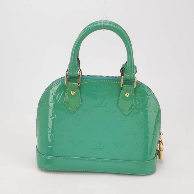 Louis Vuitton(LV)AlmaBB漆皮壓紋貝殼包斜挎包-4