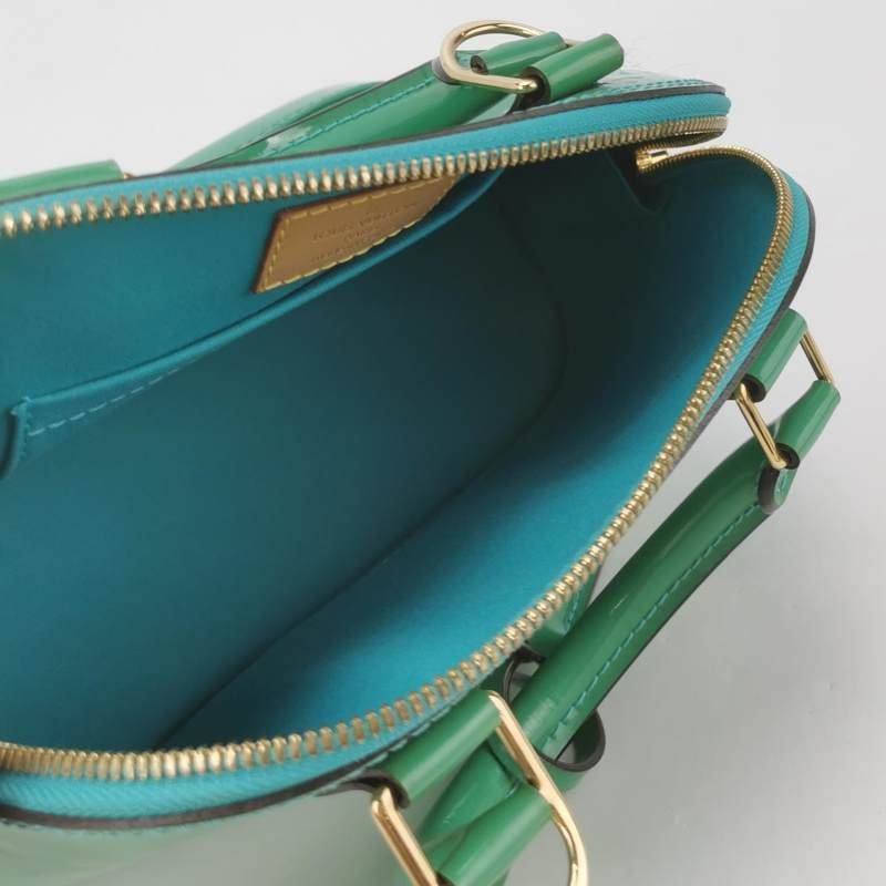 Louis Vuitton(LV)AlmaBB漆皮壓紋貝殼包斜挎包-6