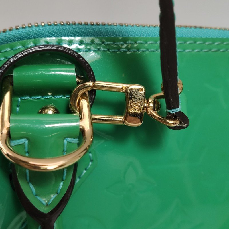 Louis Vuitton(LV)AlmaBB漆皮壓紋貝殼包斜挎包-12