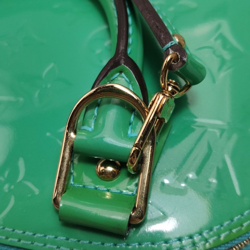 Louis Vuitton(LV)AlmaBB漆皮壓紋貝殼包斜挎包-13