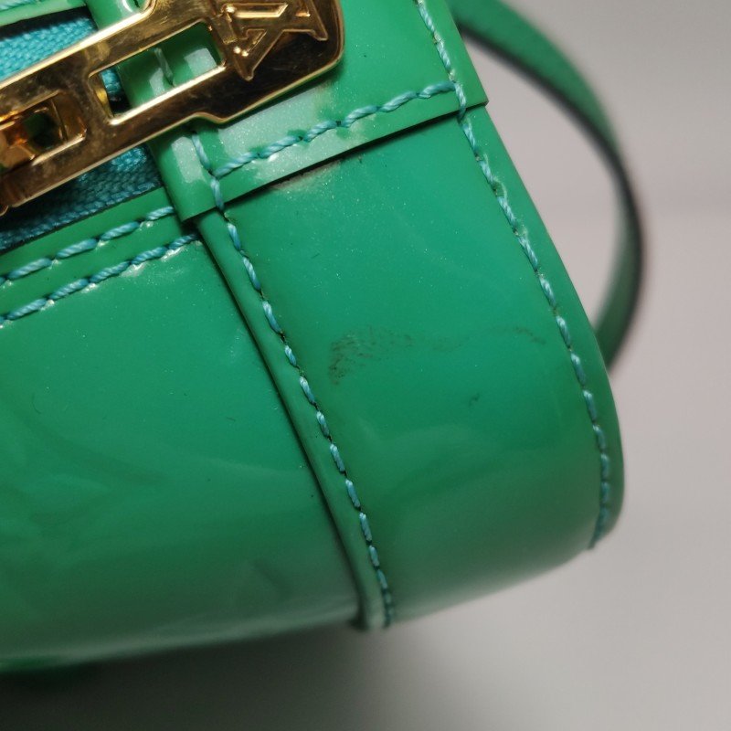 Louis Vuitton(LV)AlmaBB漆皮壓紋貝殼包斜挎包-16