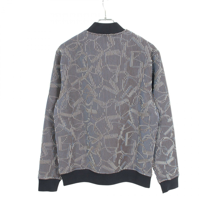 愛馬仕馬術裝備夾克，真絲聚酯混紡，海軍藍棕色，二手，S碼-1