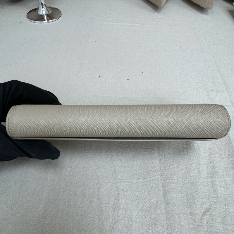 agnes b. 米色長款錢包 vintage 二手 中古-6