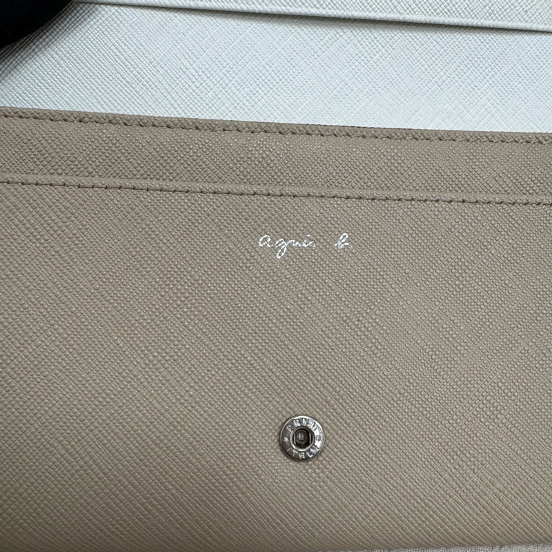 agnes b. 米色長款錢包 vintage 二手 中古-12