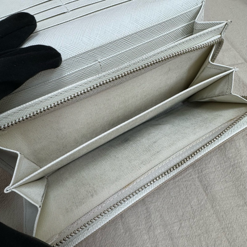 agnes b. 米色長款錢包 vintage 二手 中古-16
