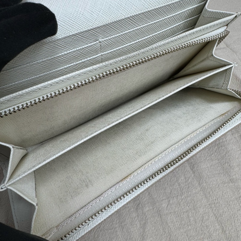 agnes b. 米色長款錢包 vintage 二手 中古-17