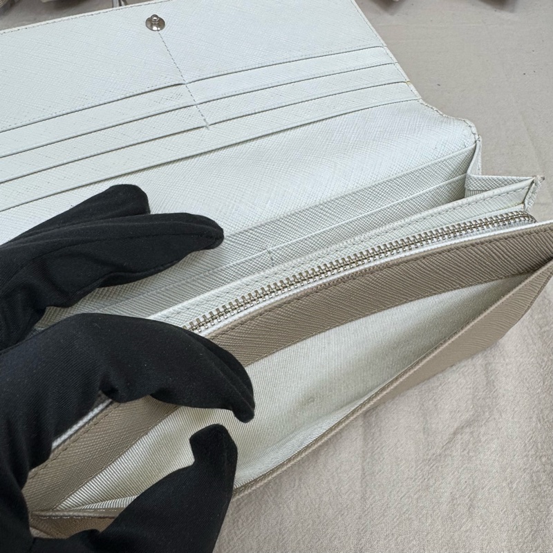 agnes b. 米色長款錢包 vintage 二手 中古-18