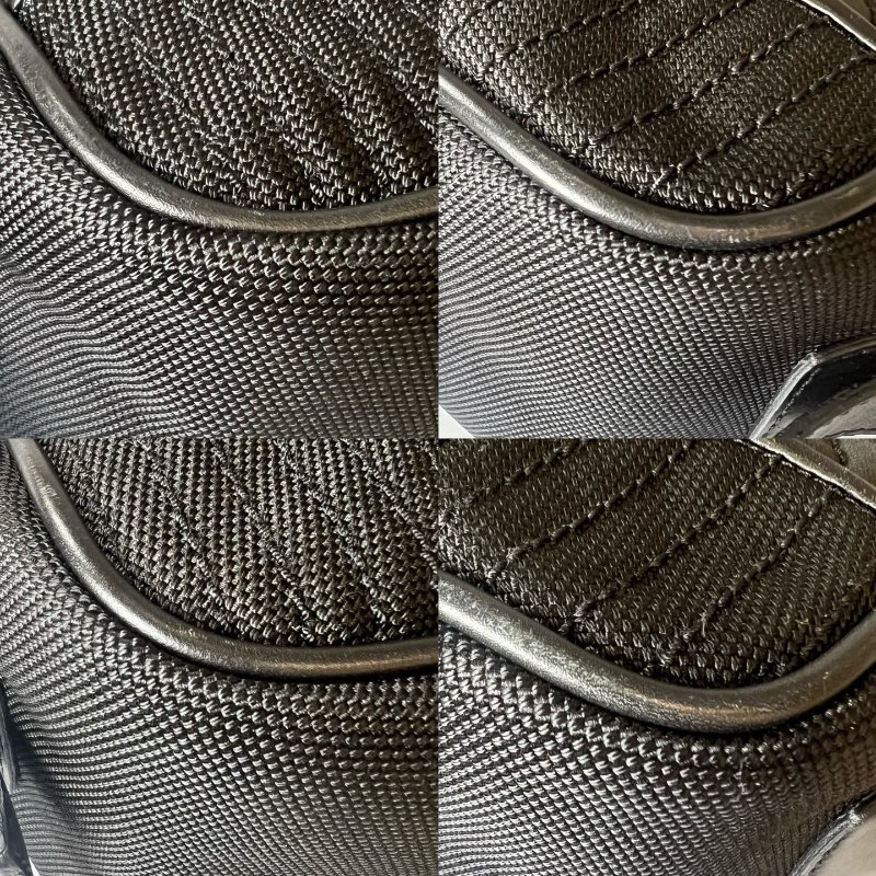 CHANEL 肩背包尼龍黑方格 11開-10