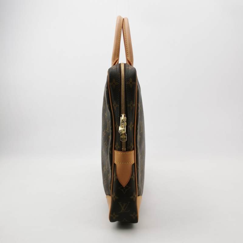Louis Vuitton(LV)Porte Documents Voyage植革Monogram印花矩形手提包-3