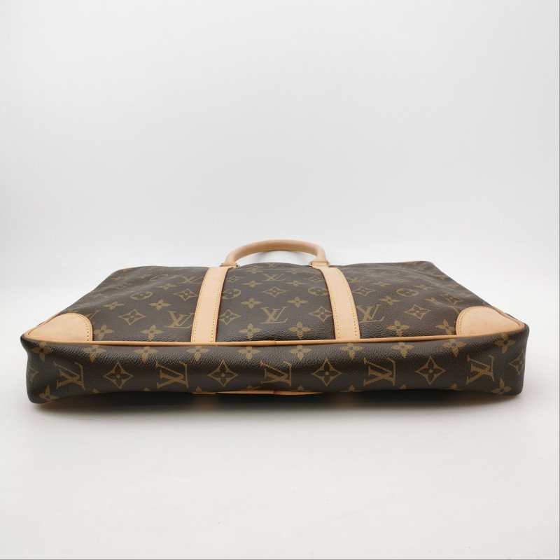 Louis Vuitton(LV)Porte Documents Voyage植革Monogram印花矩形手提包-5