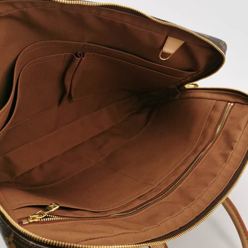 Louis Vuitton(LV)Porte Documents Voyage植革Monogram印花矩形手提包-6