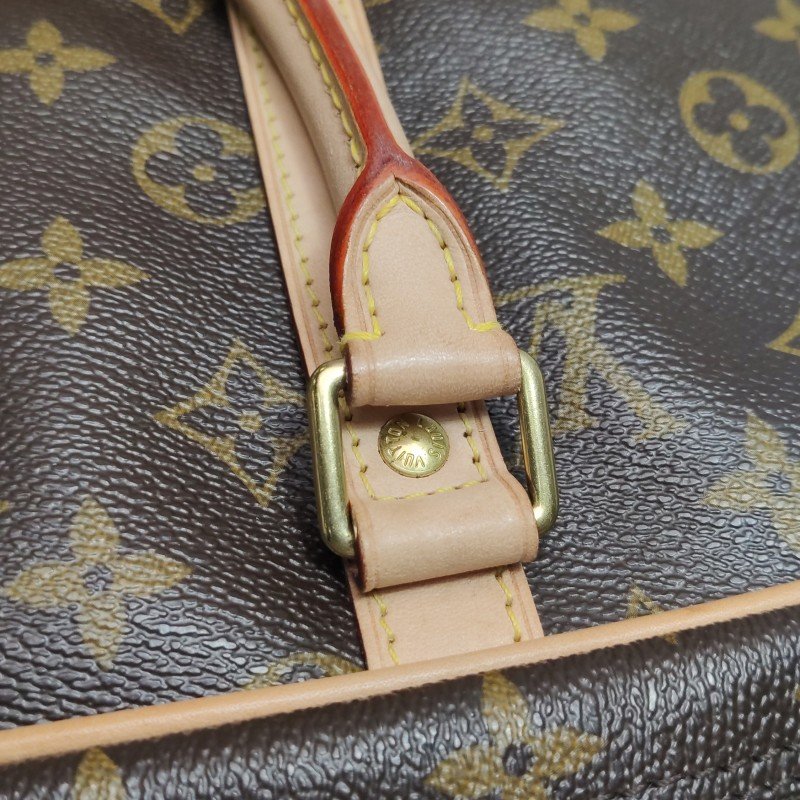 Louis Vuitton(LV)Porte Documents Voyage植革Monogram印花矩形手提包-8