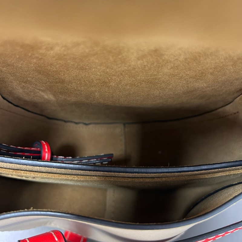 LOEWE Gate Dual  蝴蝶結裝飾柔軟小牛皮 29*20 98新配件保卡塵袋-2