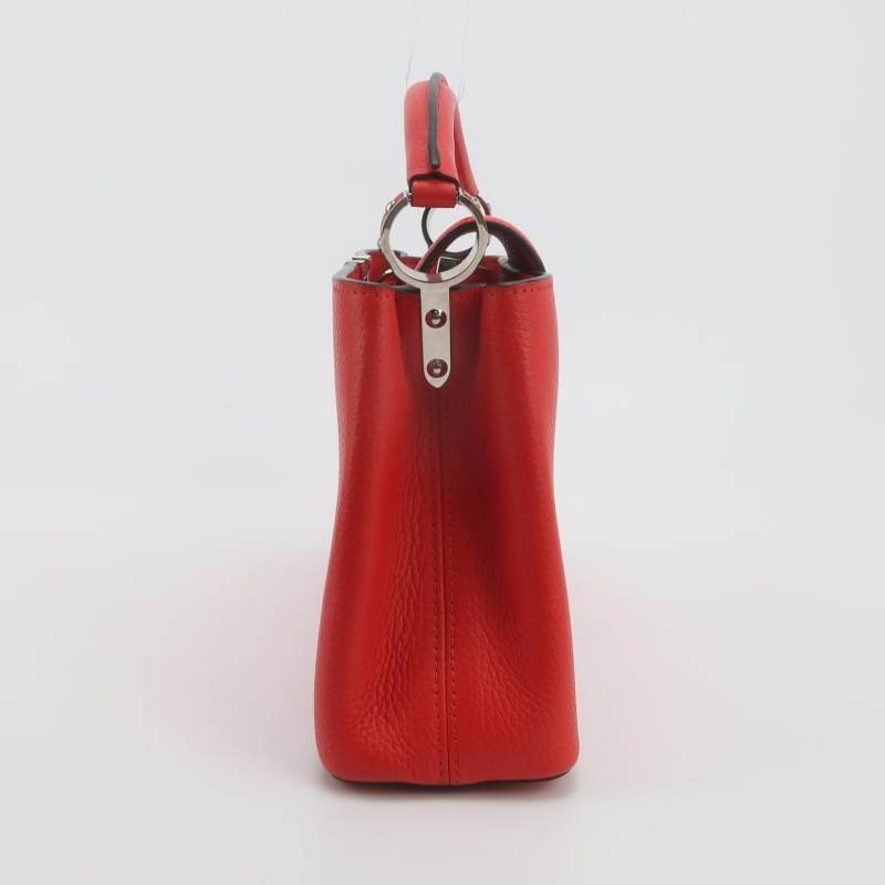 Louis Vuitton(LV)CapucinesBB牛皮純色金屬LV搭扣斜挎包-2