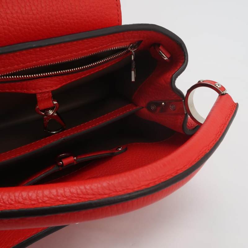 Louis Vuitton(LV)CapucinesBB牛皮純色金屬LV搭扣斜挎包-6