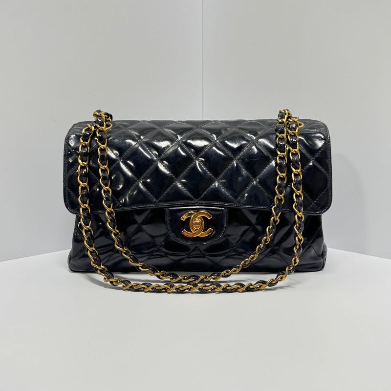 【超絕稀有💍】 Chanel CF25 “雙面包” 黑金經典絕版款（國外平台售價34萬台幣）-8