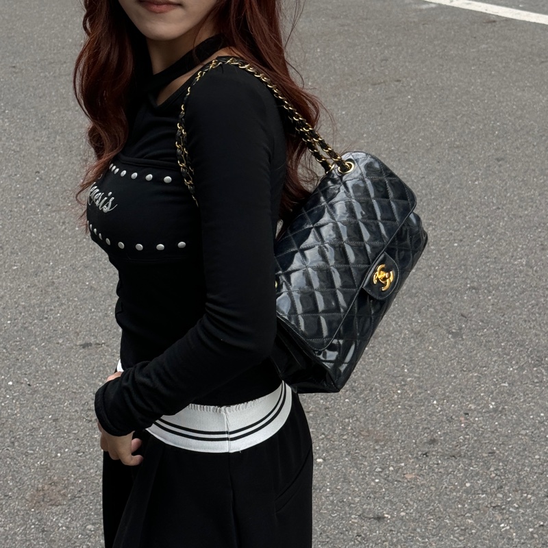 【超絕稀有💍】 Chanel CF25 “雙面包” 黑金經典絕版款（國外平台售價34萬台幣）-19