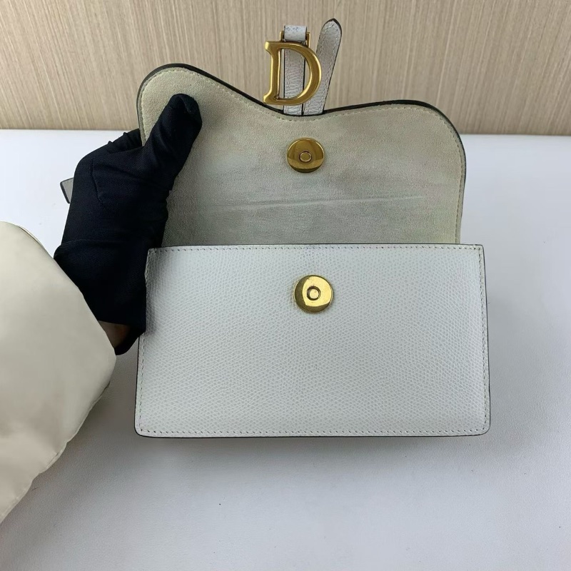 Dior saddle系列白色馬鞍腰包 胸包 17*11 98新配件塵袋-1