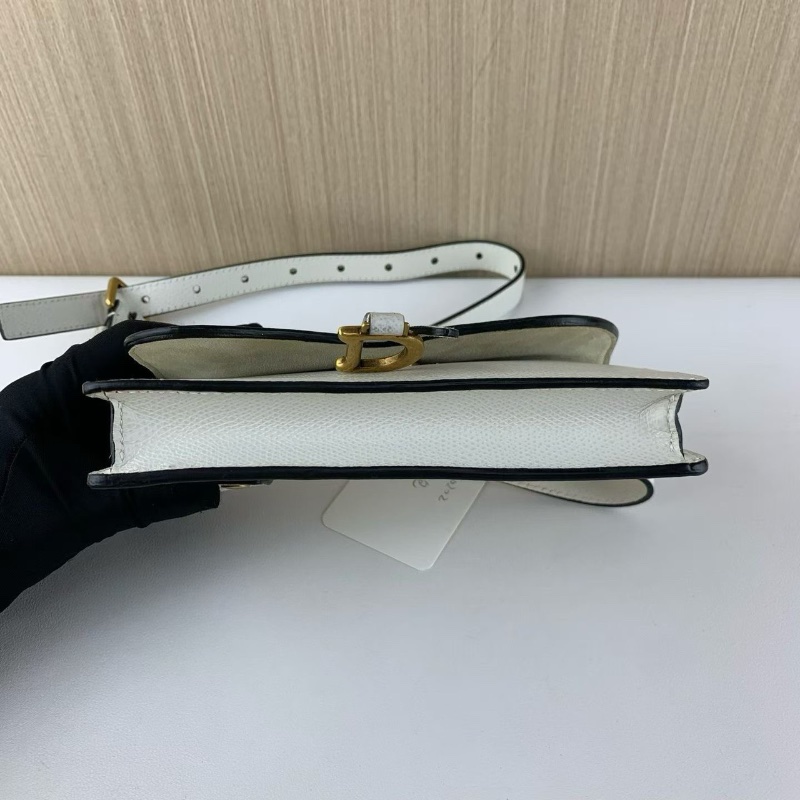 Dior saddle系列白色馬鞍腰包 胸包 17*11 98新配件塵袋-3