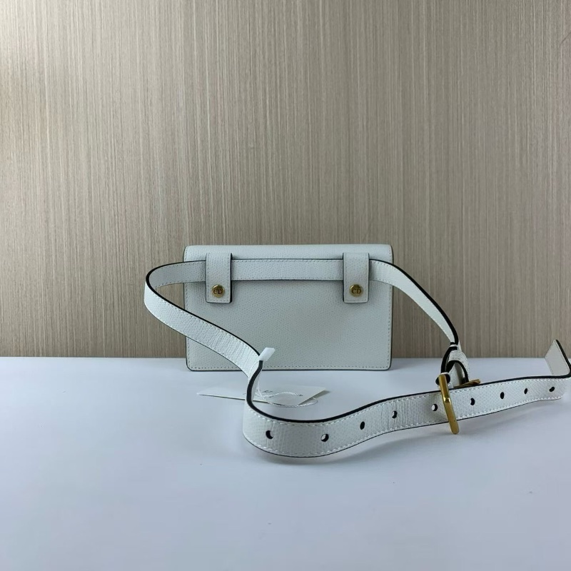 Dior saddle系列白色馬鞍腰包 胸包 17*11 98新配件塵袋-6