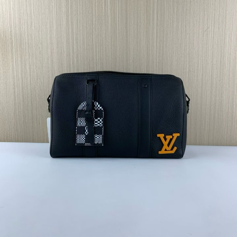 LV  keepall27 City棋盤格肩帶肩背斜背包芯片款  27*13*17 99新配件塵袋-8
