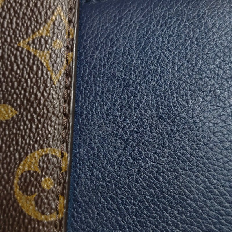Louis Vuitton(LV)Victoire維多利亞中號牛皮老花拼皮鈎扣單肩包-10